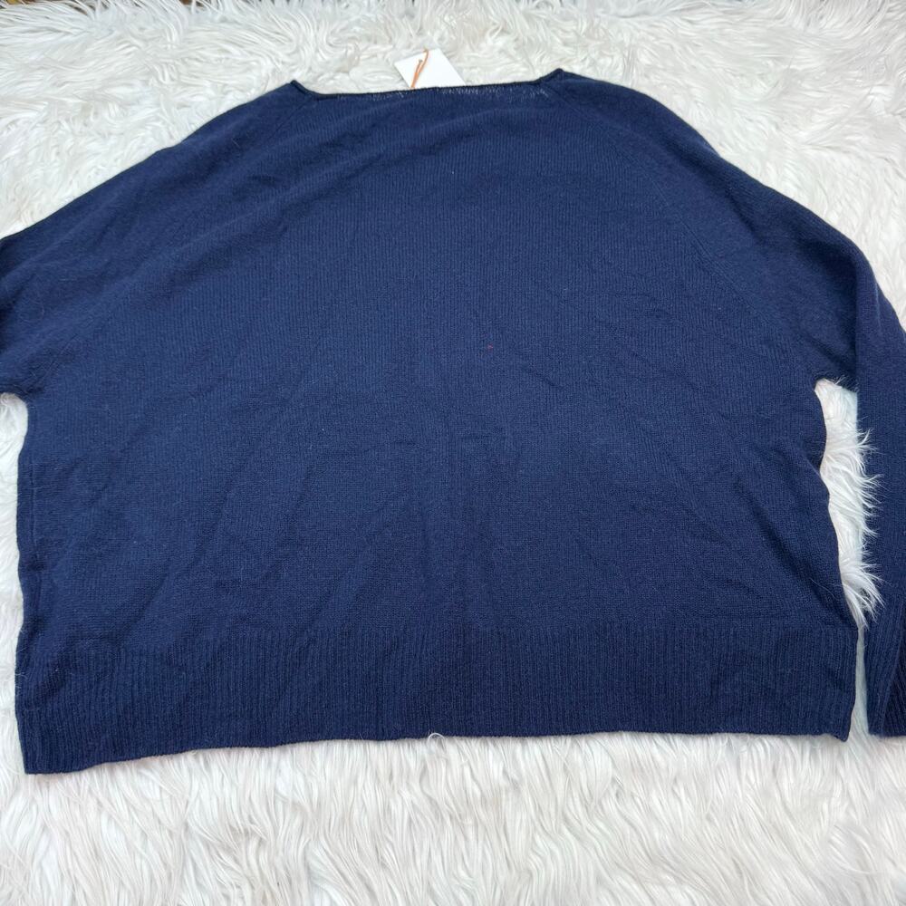 Quince Mongolian Cashmere Boatneck Sweater Navy Size L NWT Quiet Luxury - Picture 12 of 12